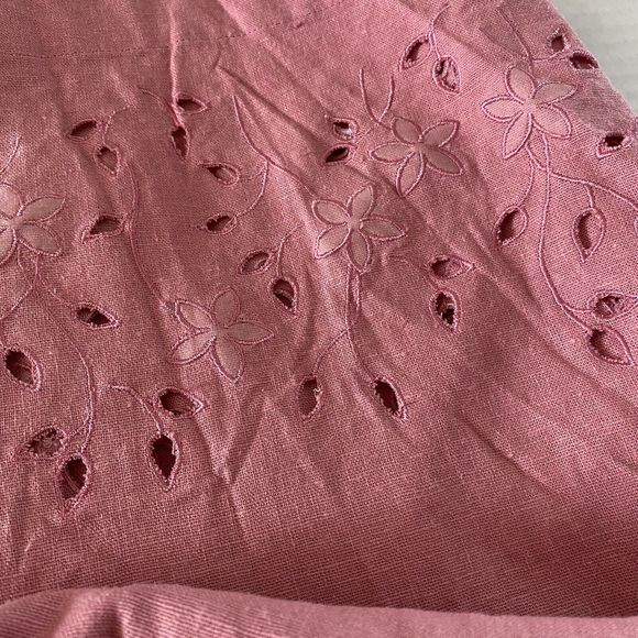 Laura Scott Women’s Linen Blend Embroidered Hem Skirt Size 18 Brand New - Picture 11 of 12